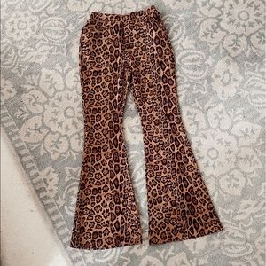Cheetah print bell bottoms